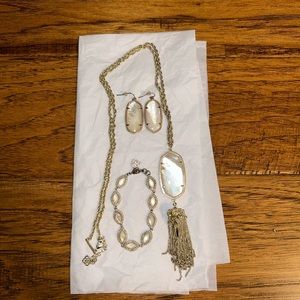 Kendra Scott White Gold Opal Bundle